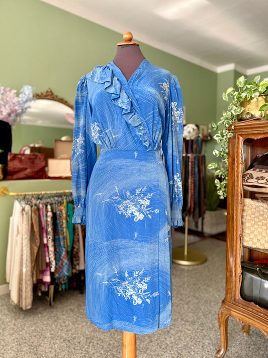 Abito sartoriale anni ‘70 in seta - TG. 44