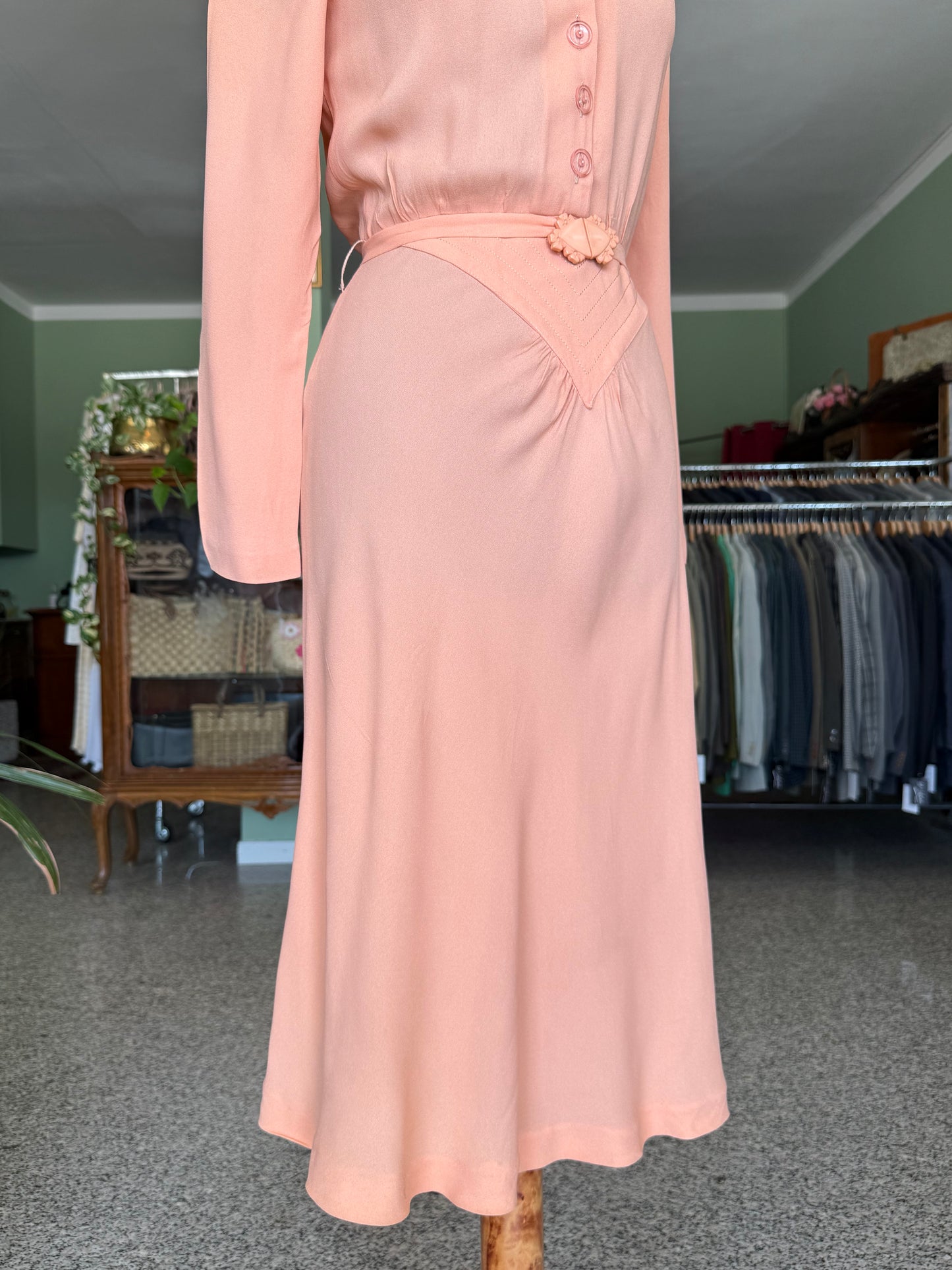 Abito rosa cipria stile anni ‘30 - TG. 38/40