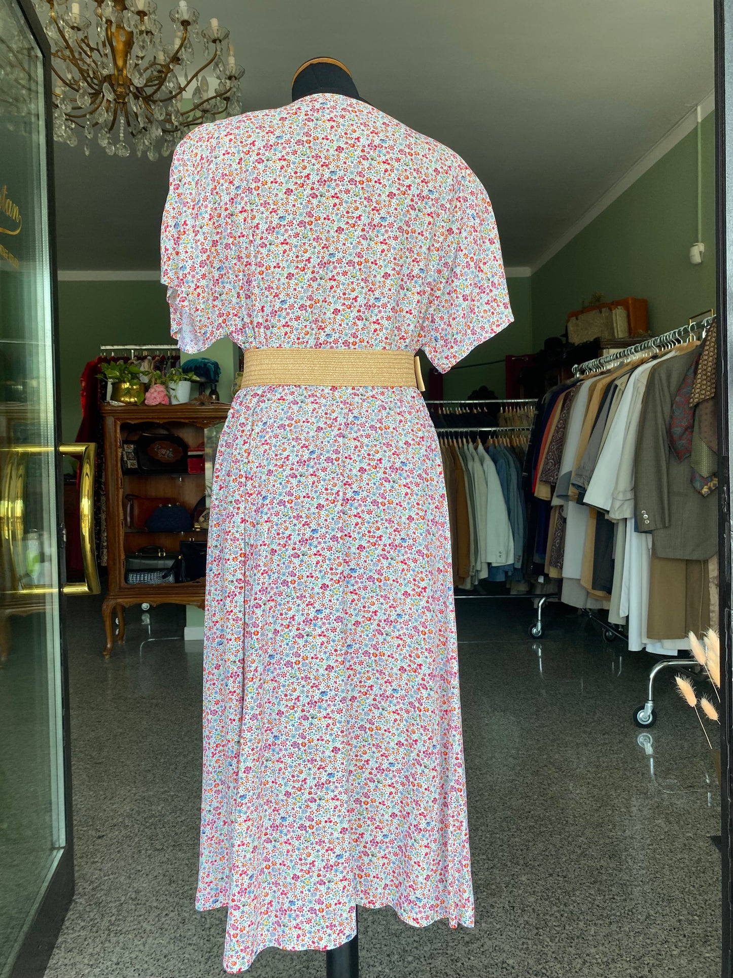 Abito chemisier con microfantasia floreale - TG. 46