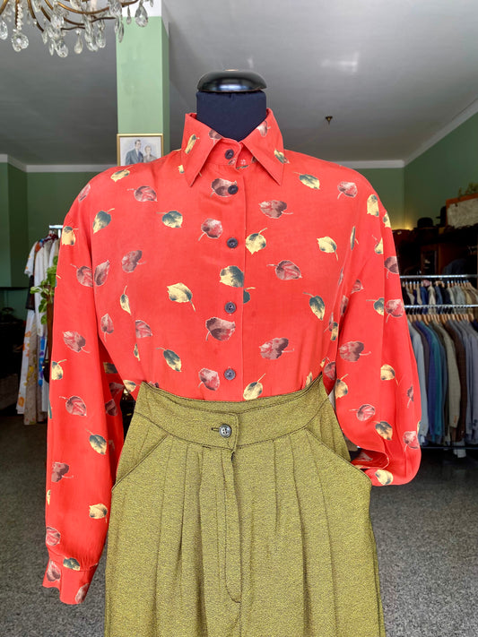 Camicia anni ‘80 in pura seta - TG. 48/50