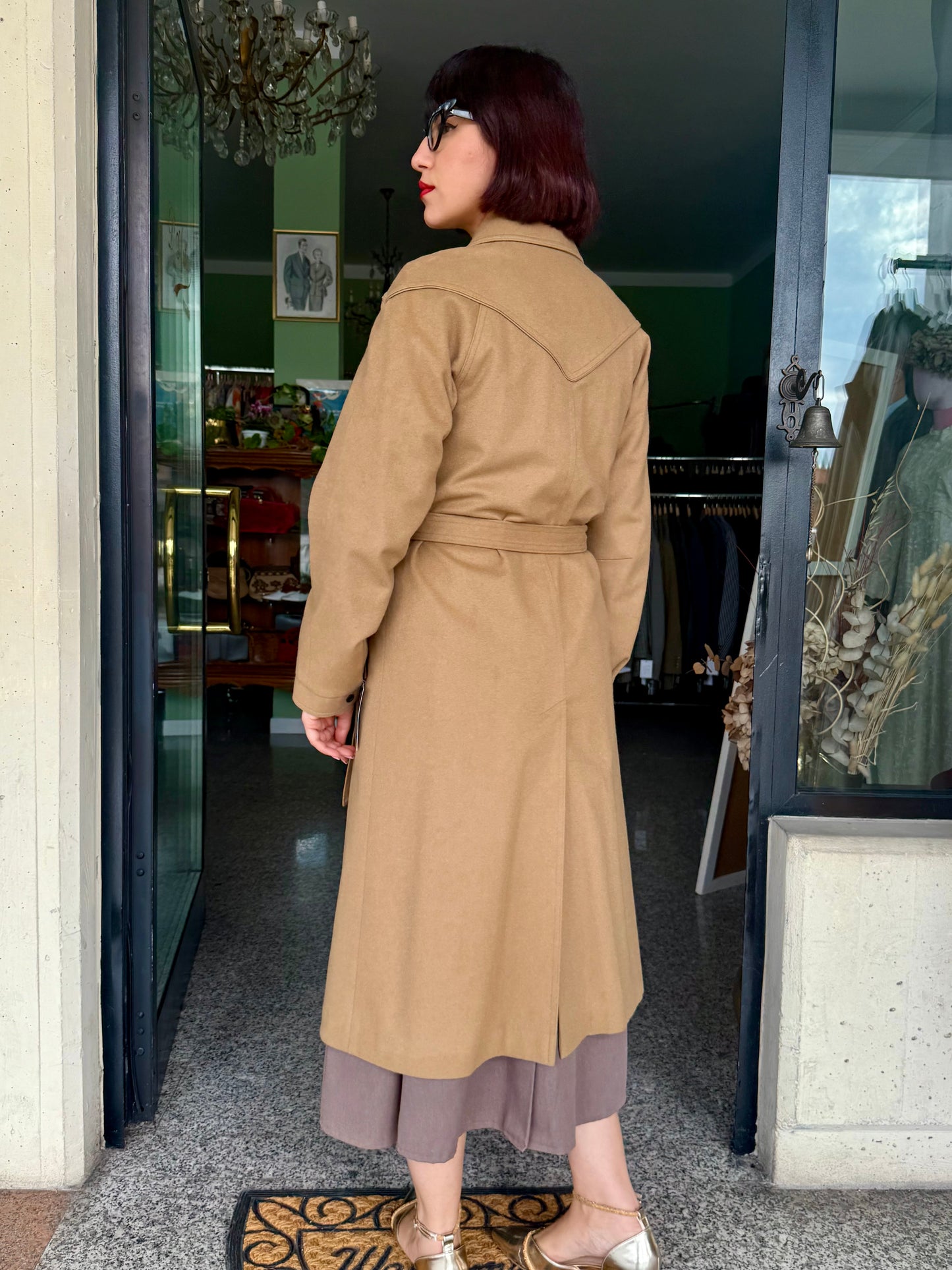Cappotto Loden color cammello in lana e alpaca - TG. 40