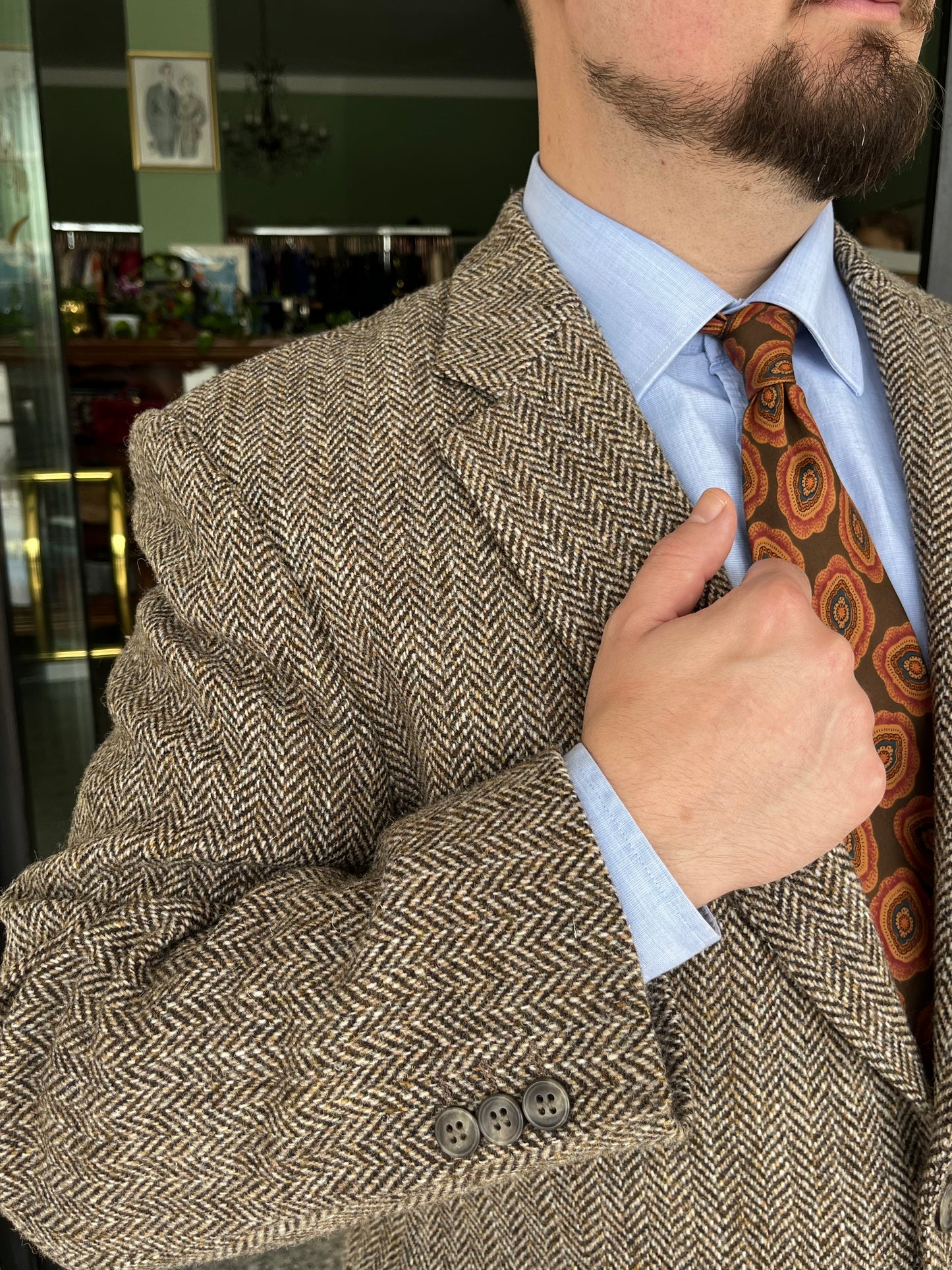 Giacca anni ‘80 Harris Tweed tg. 52-54