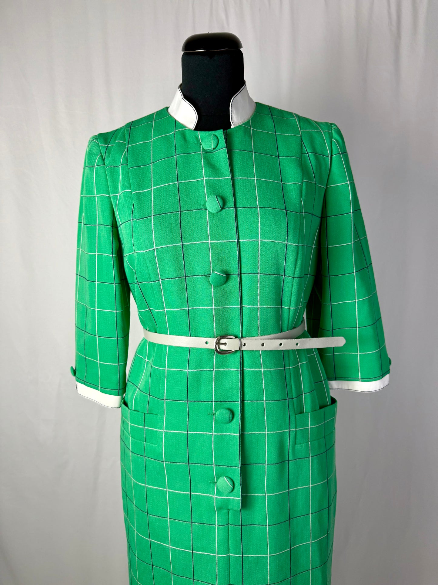 Abito in fresco lana con fantasia a quadri - TG. 42 circa