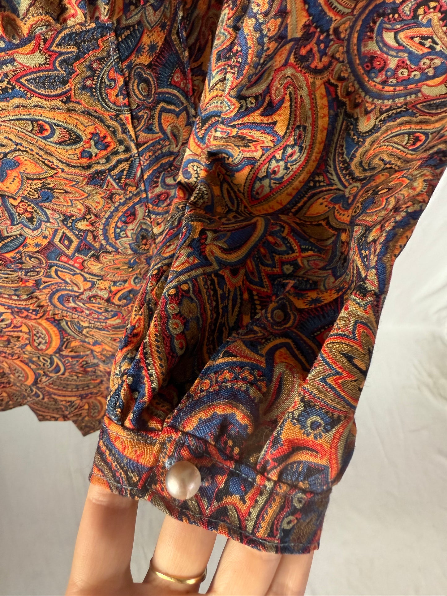 Abito anni ‘70 sartoriale con perline - TG. 42