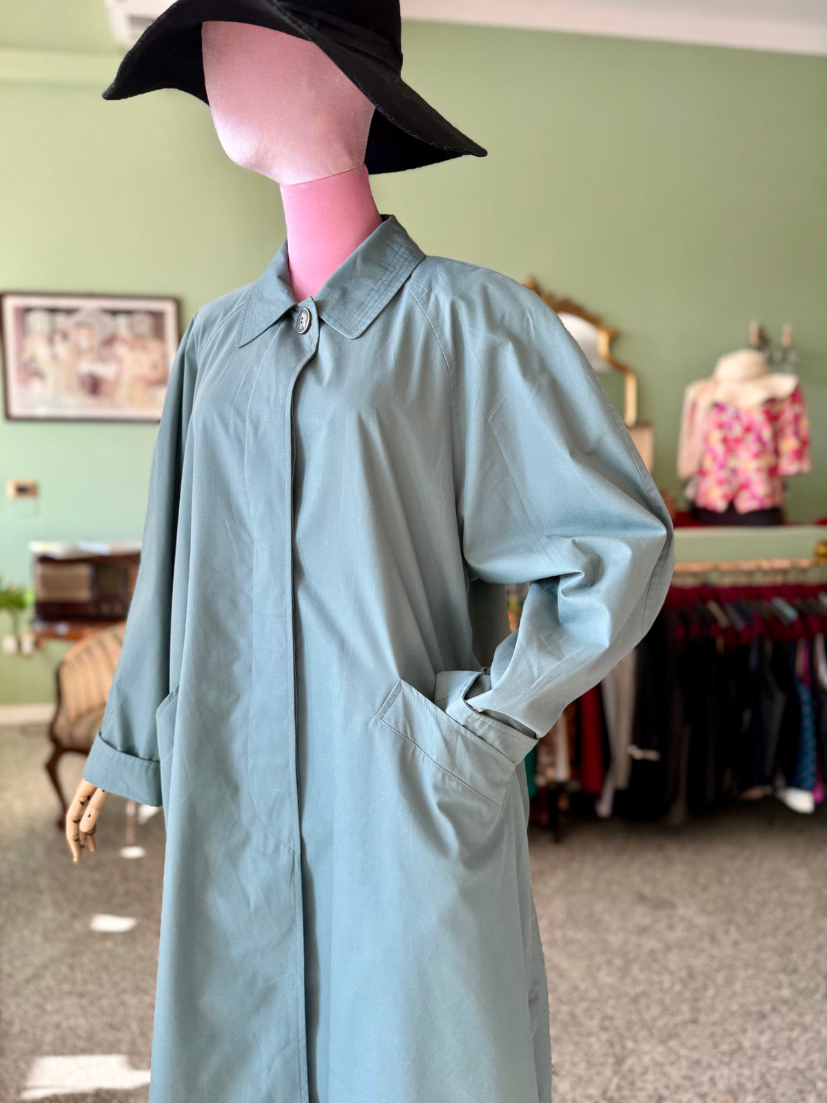 Trench anni ‘80 azzurro polvere - TG.