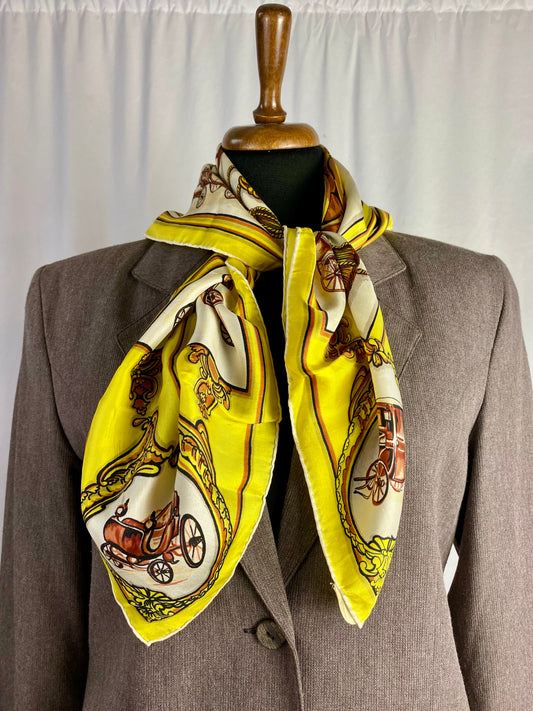 Foulard in seta con carrozza