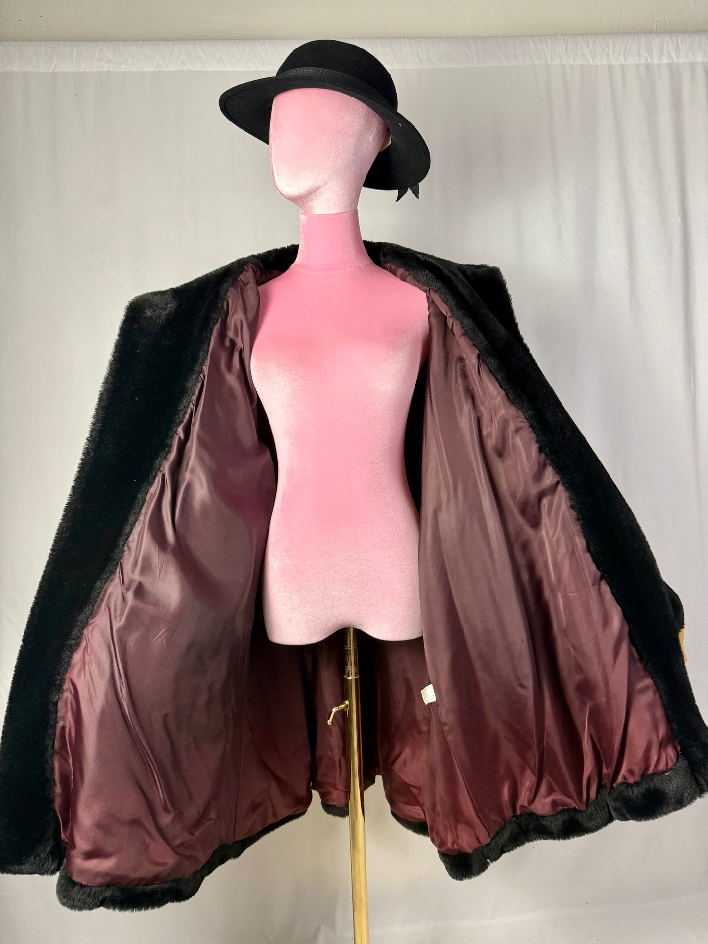 Teddy coat anni ‘80 in eco pelliccia - TG. 44 circa