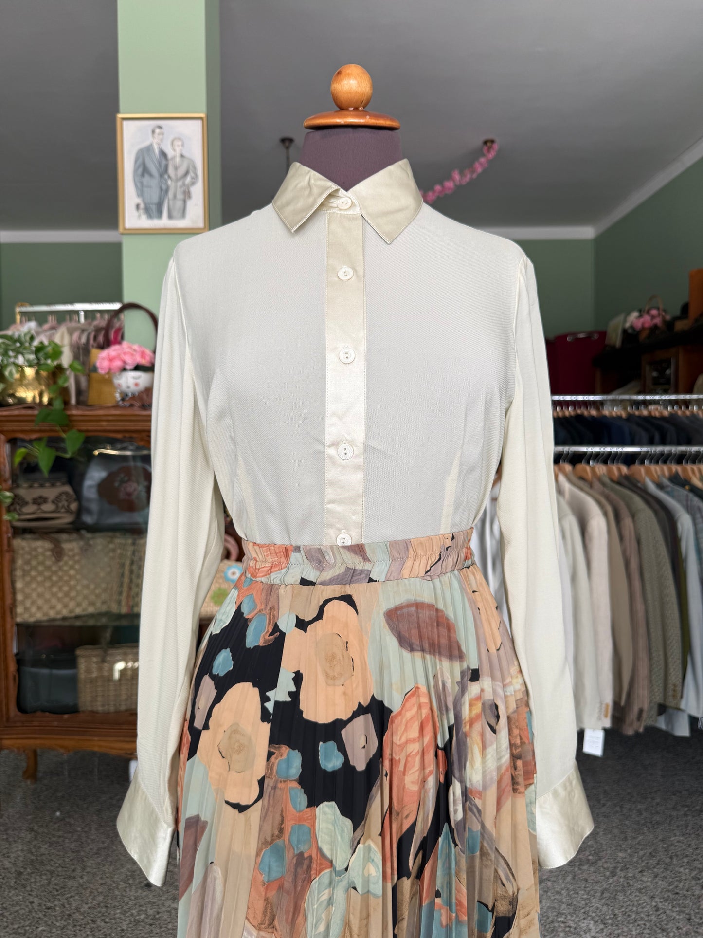 Camicia in crepe avorio - TG. 40/42