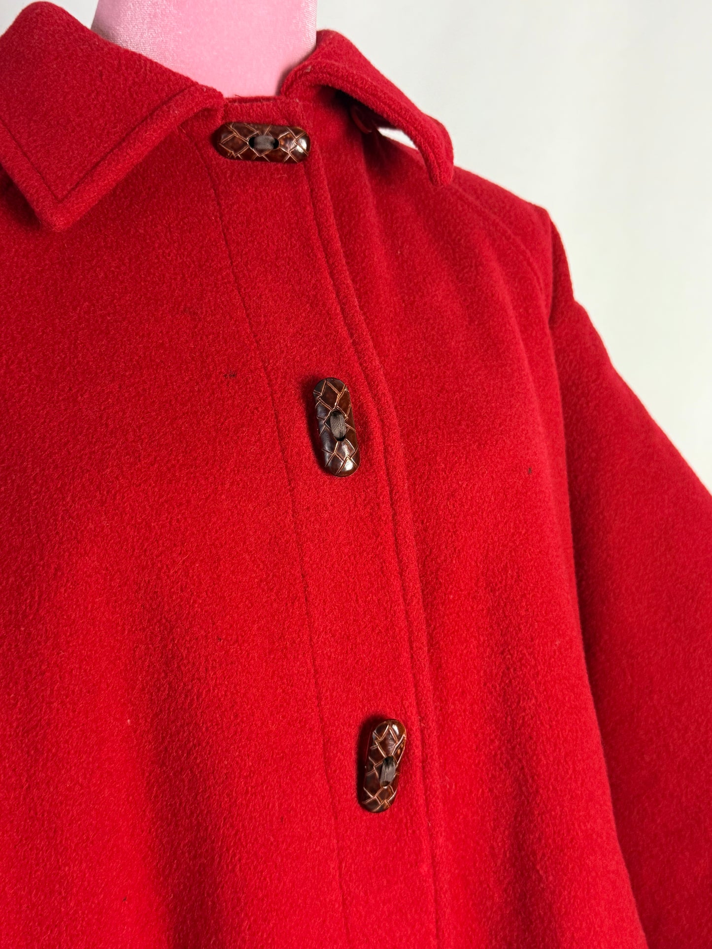 Mantella in lana rossa - TG. 38 - 46