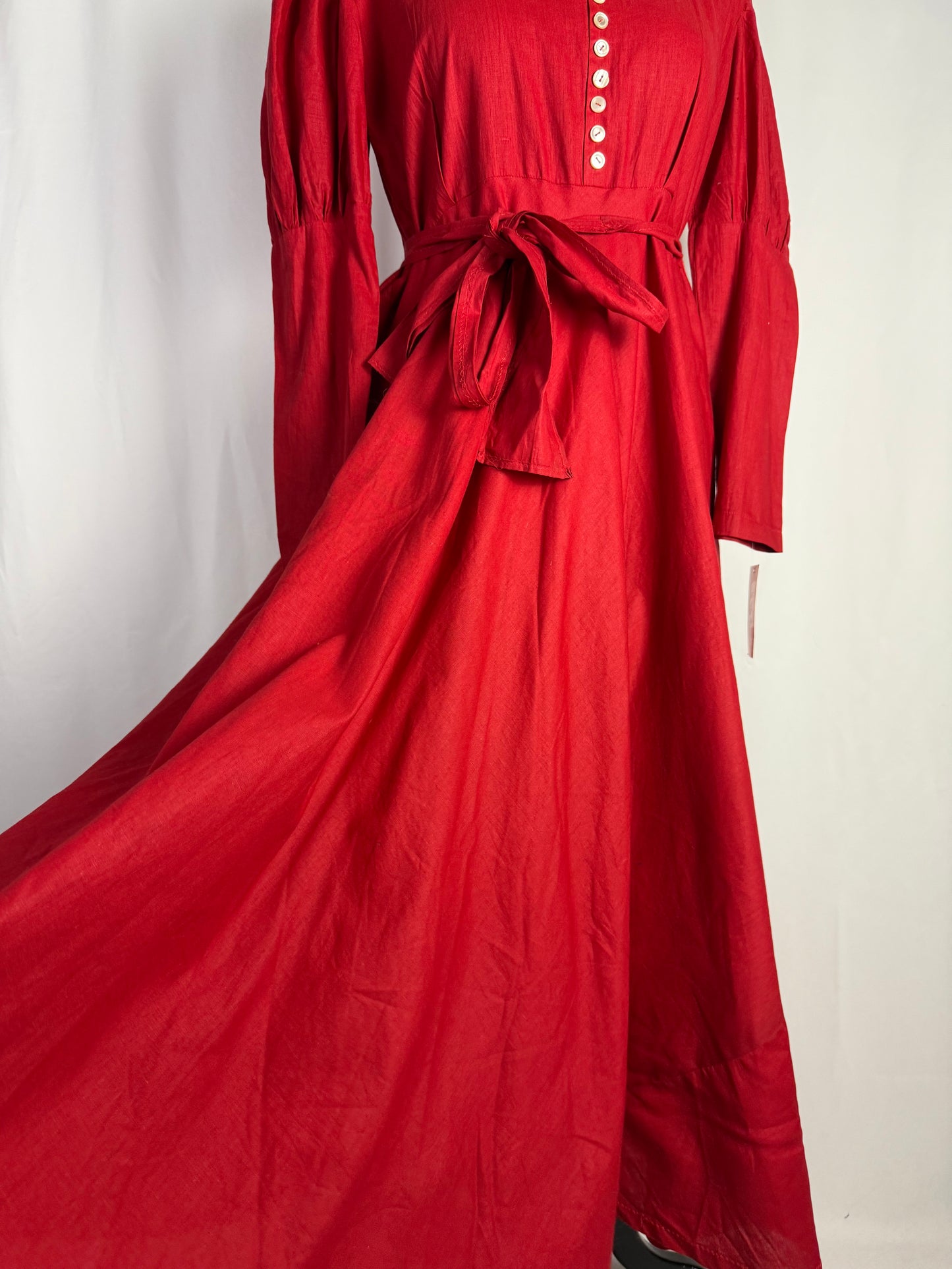 Abito anni ‘70 sartoriale rosso - TG. 42