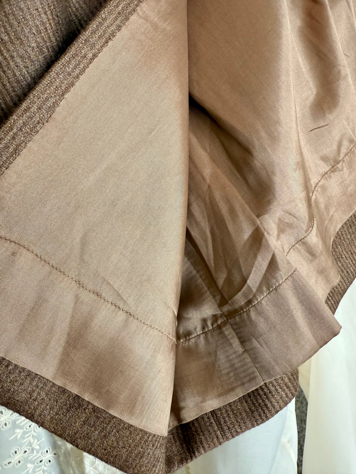 Gonna sartoriale in lana con fibbie in pelle - TG. 40