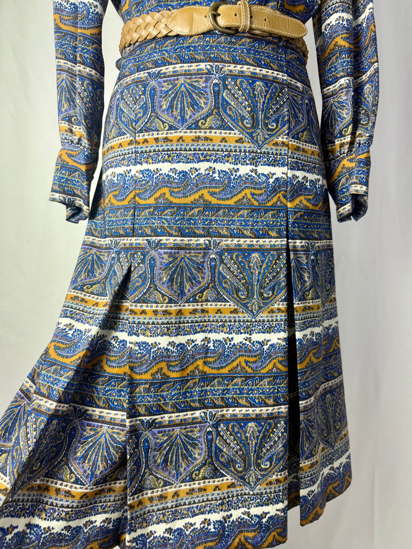Abito sartoriale anni ‘70 con stampa paisley - TG. 40/42