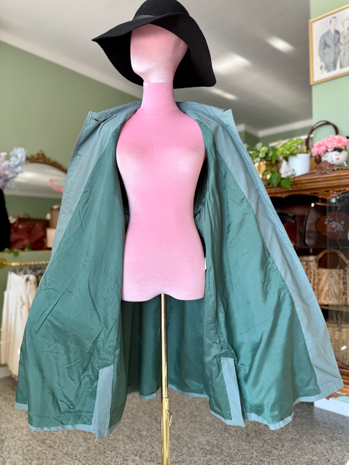 Trench anni ‘80 azzurro polvere - TG.