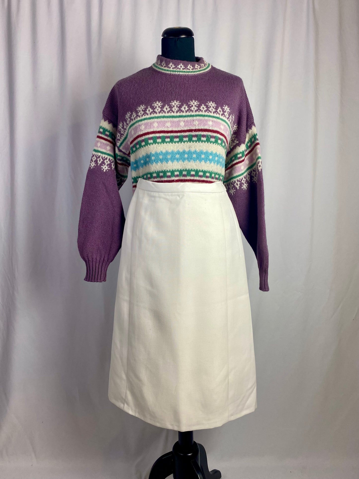 Maglione in lana lilla