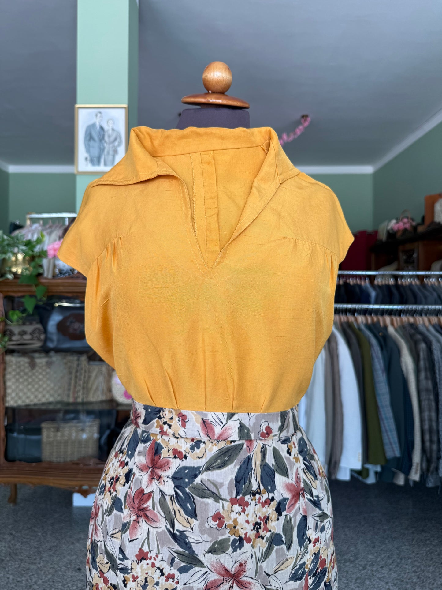 Blusa anni ‘50 in seta - TG. 40