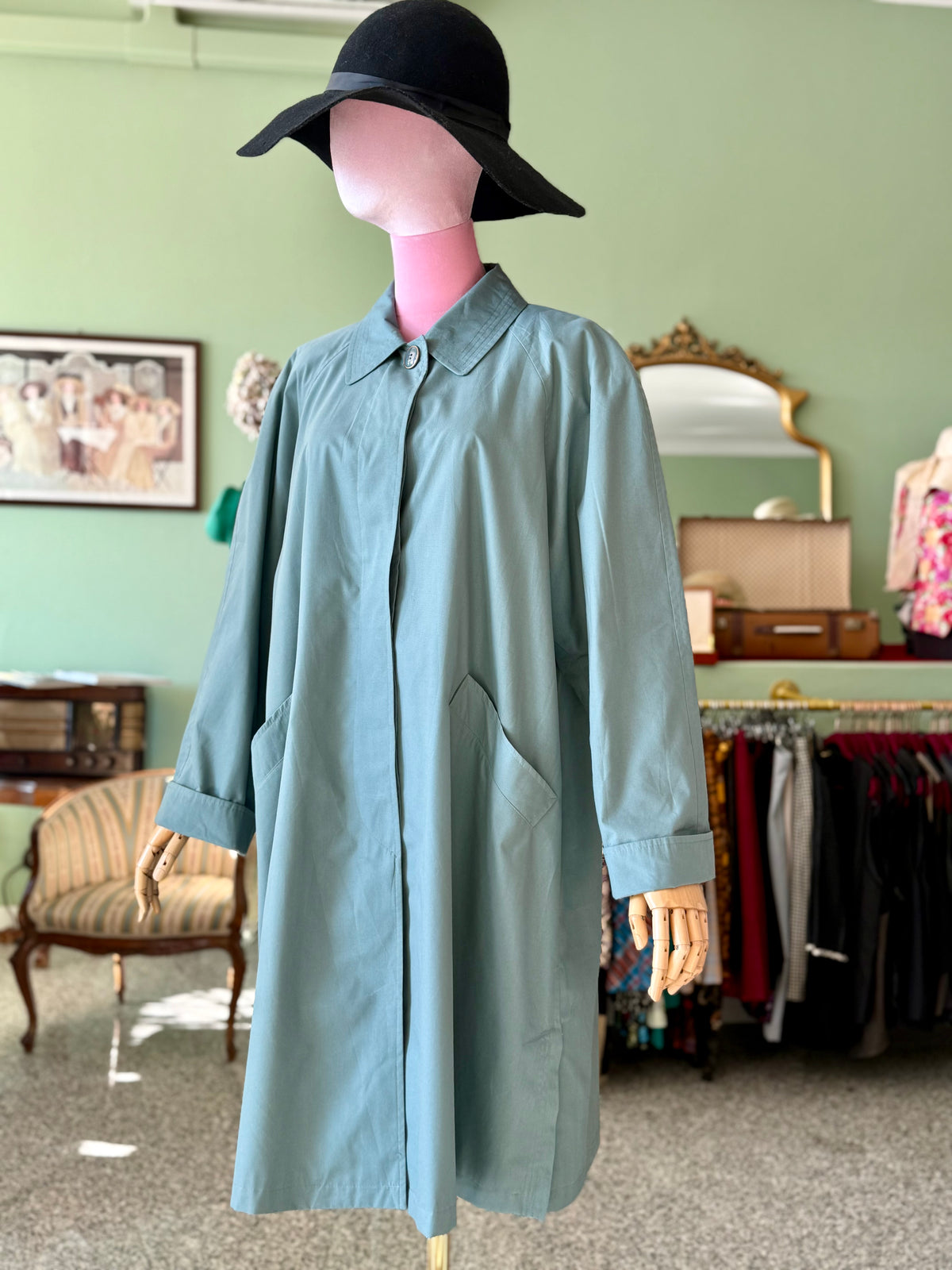 Trench anni ‘80 azzurro polvere - TG.