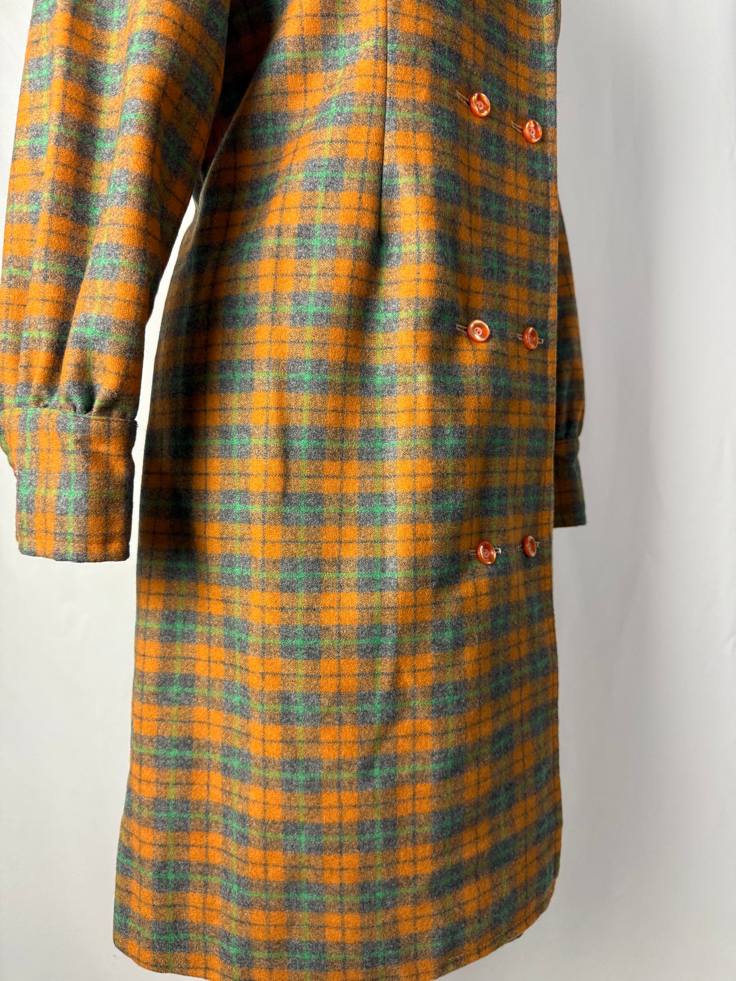 Abito sartoriale anni ‘60/‘70 in lana a quadri - TG. 42