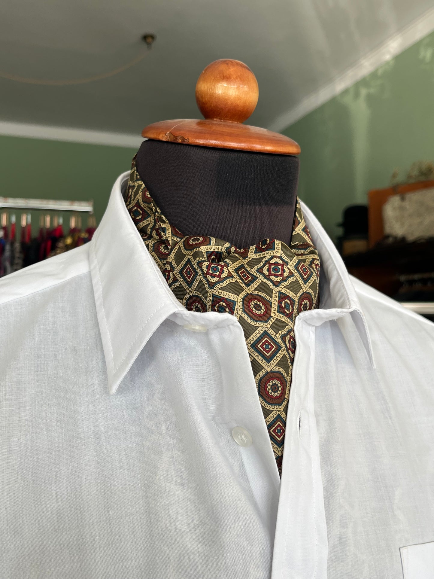 Ascot seta fantasia geometrica