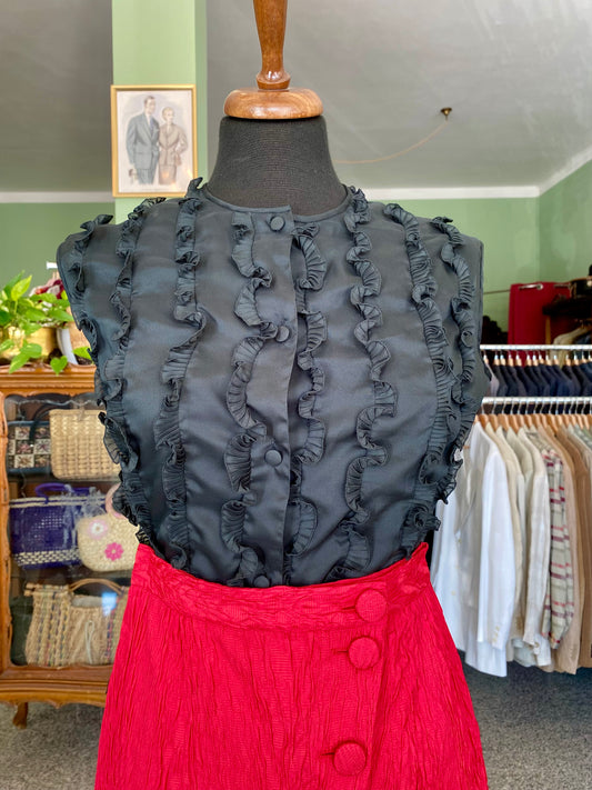 Blusa anni ‘60 con rouches - TG. 44 circa