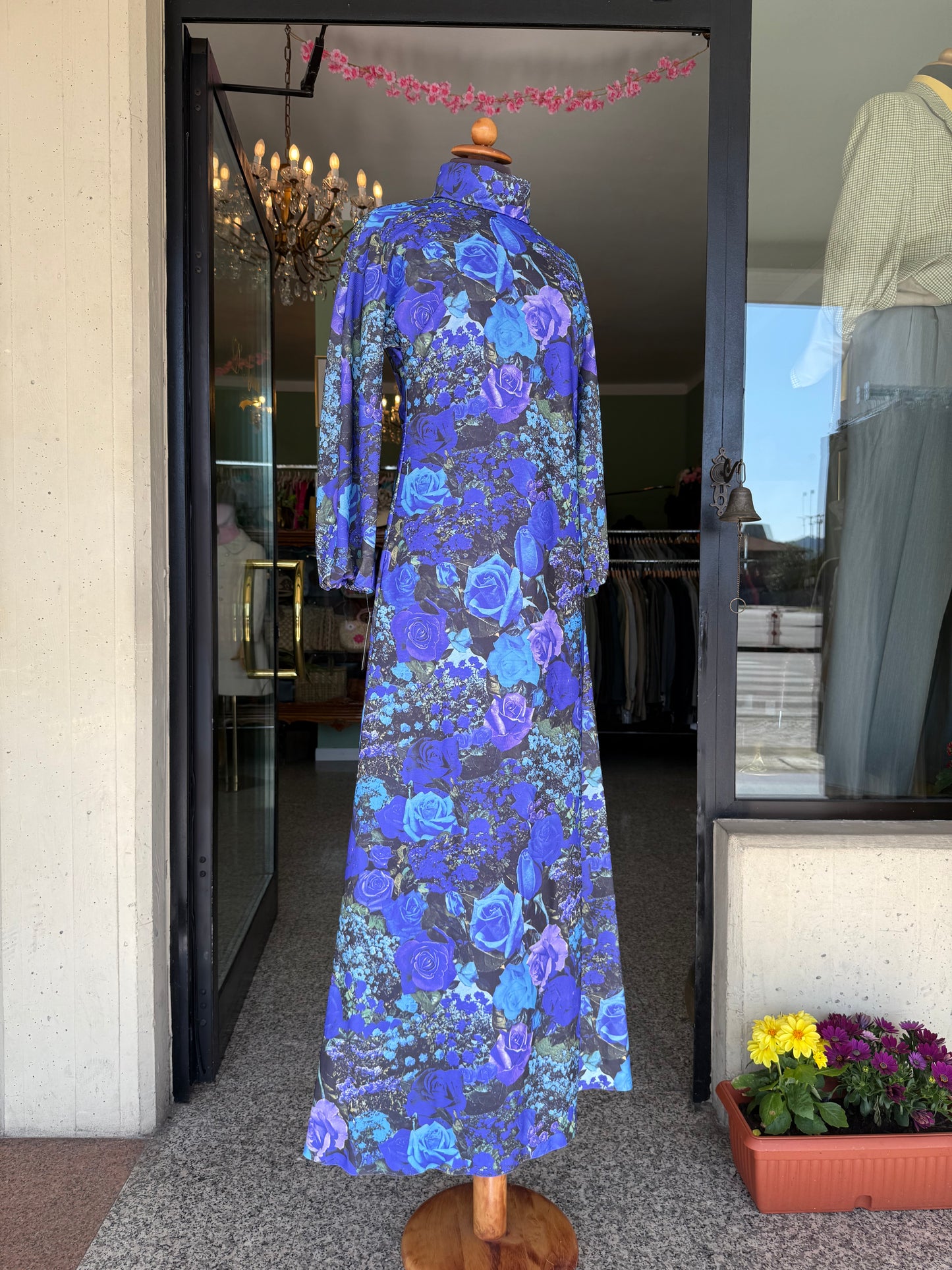 Maxi dress anni ‘70 con rose - TG. 40/42