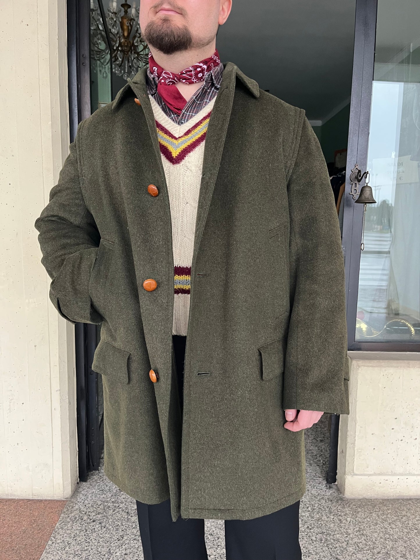 Cappotto Loden anni '70 tg. 52-54