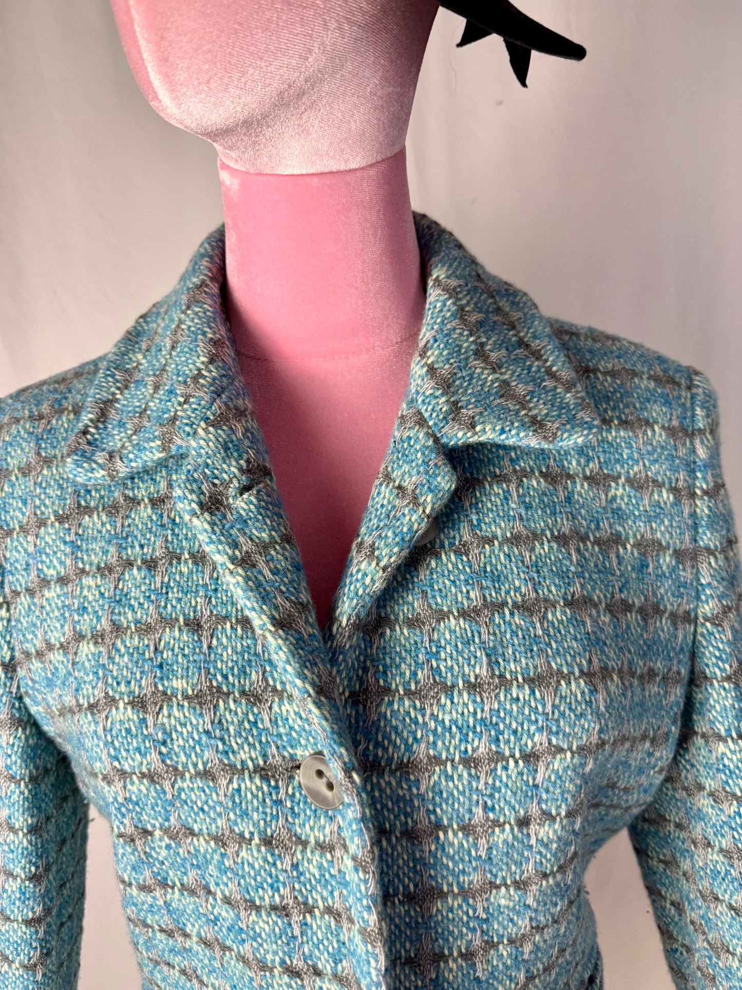 Giacca turchese in tweed - TG. 42