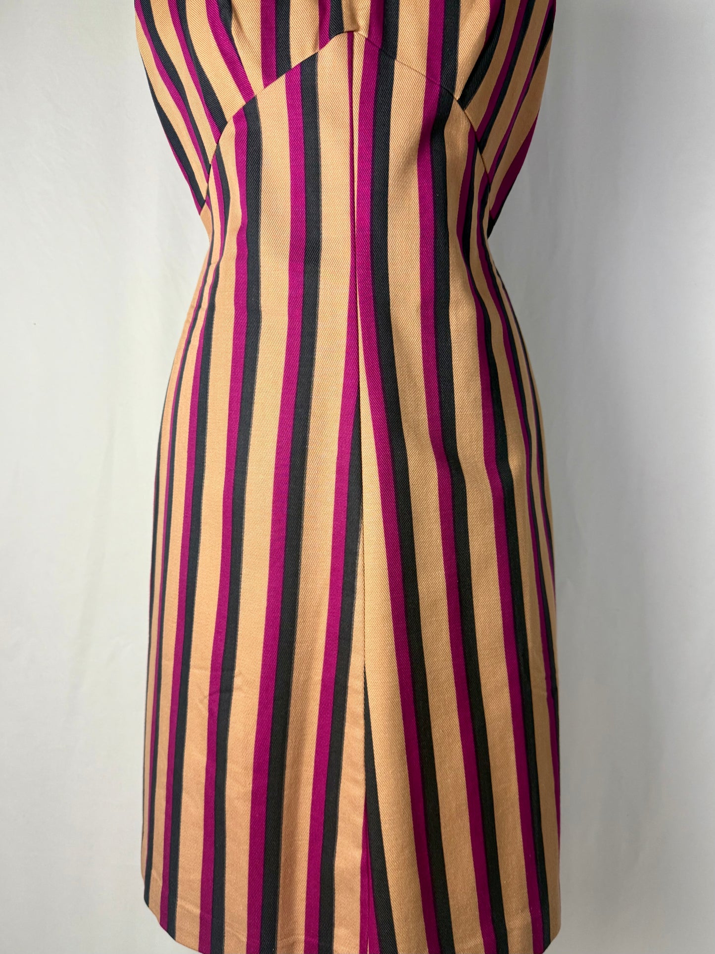 Abito anni ‘60 sartoriale a righe - TG. 40