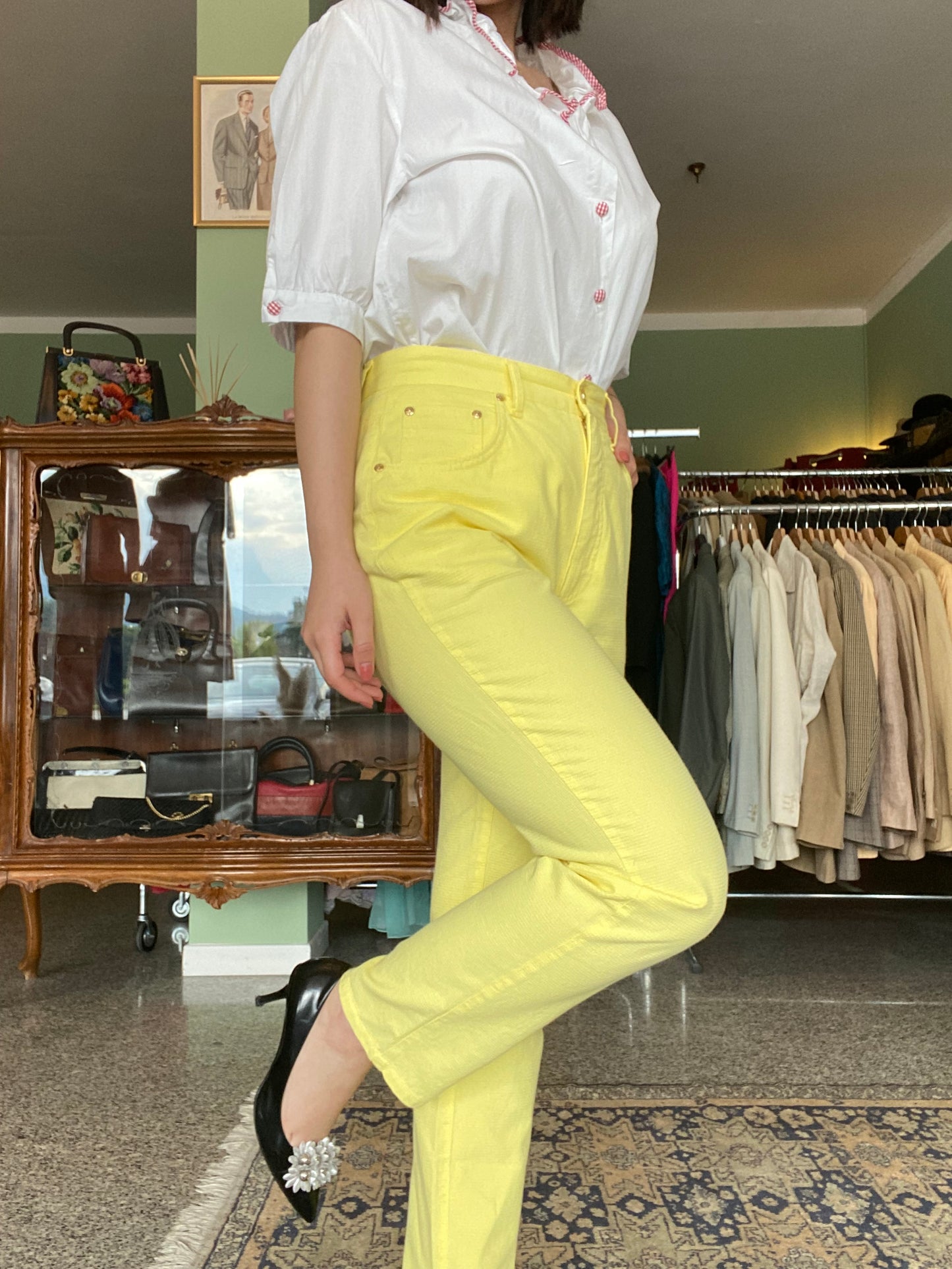 Pantaloni gialli 100% cotone - TG. 42/44