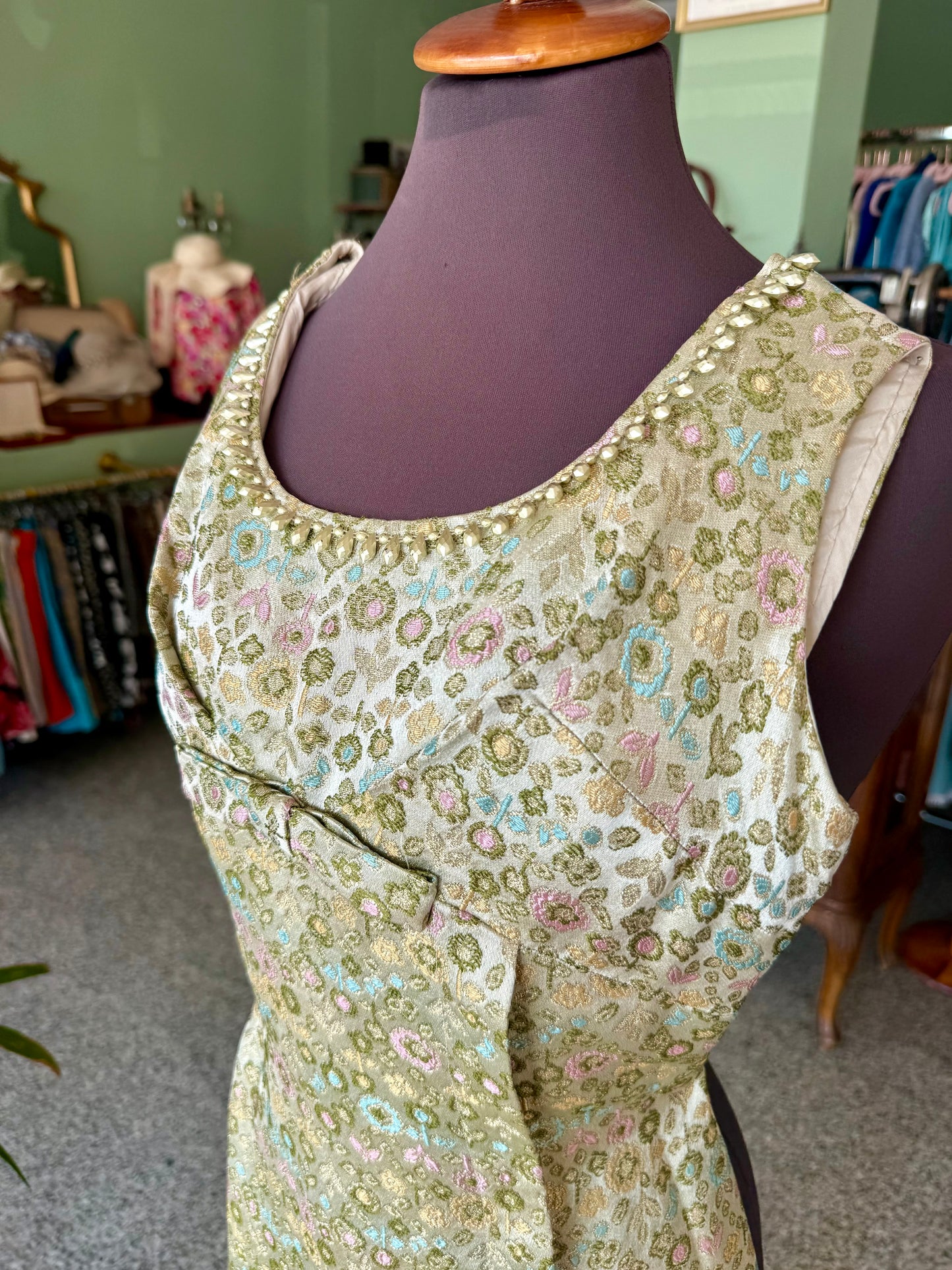 Abito anni ‘60 seta jacquard - TG. 38