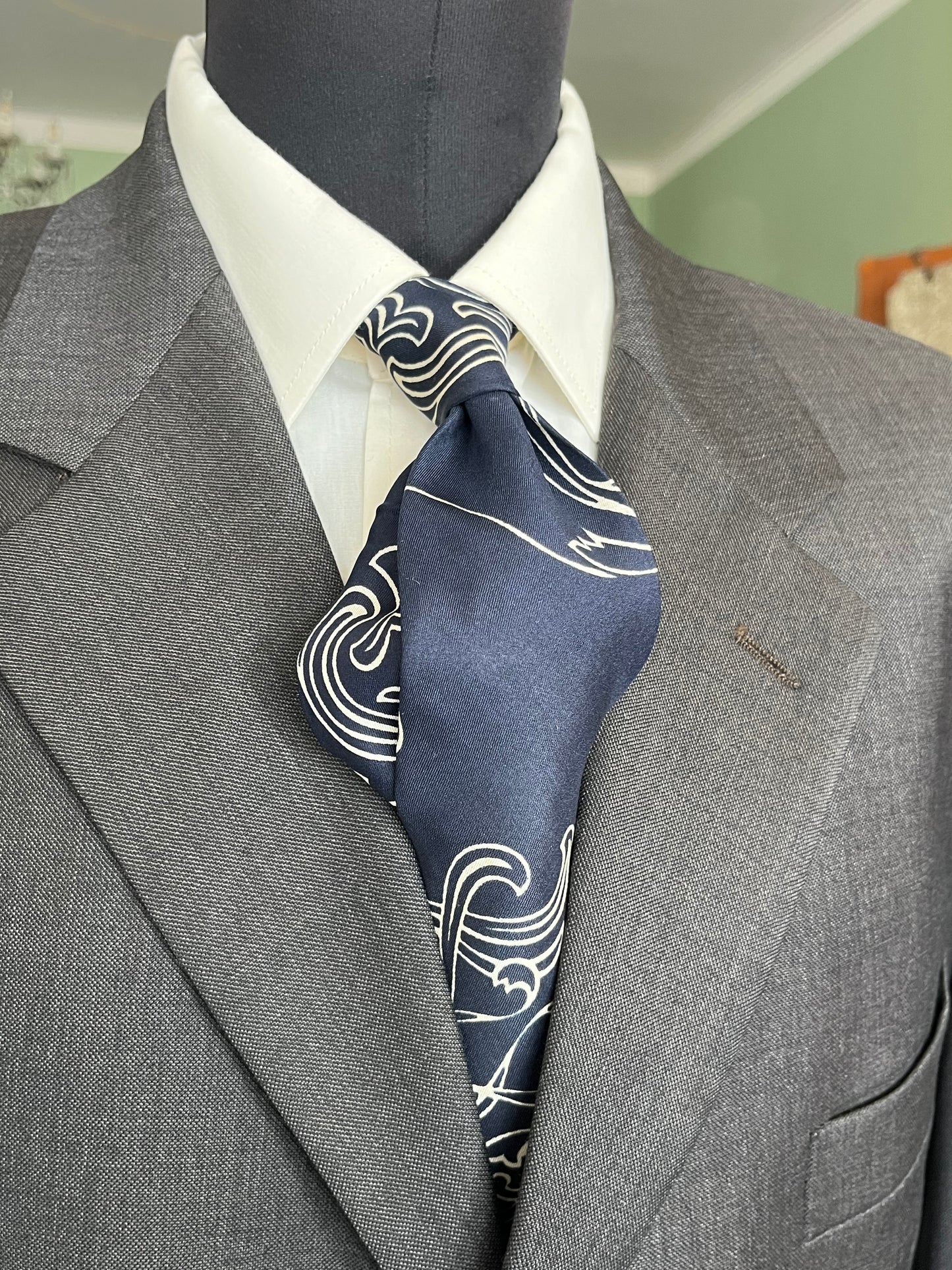 Cravatta swing anni ‘70 blu