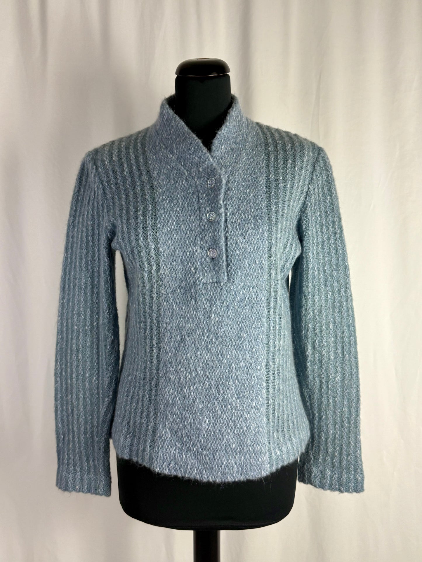 Completo in lana mohair azzurro - TG. 40