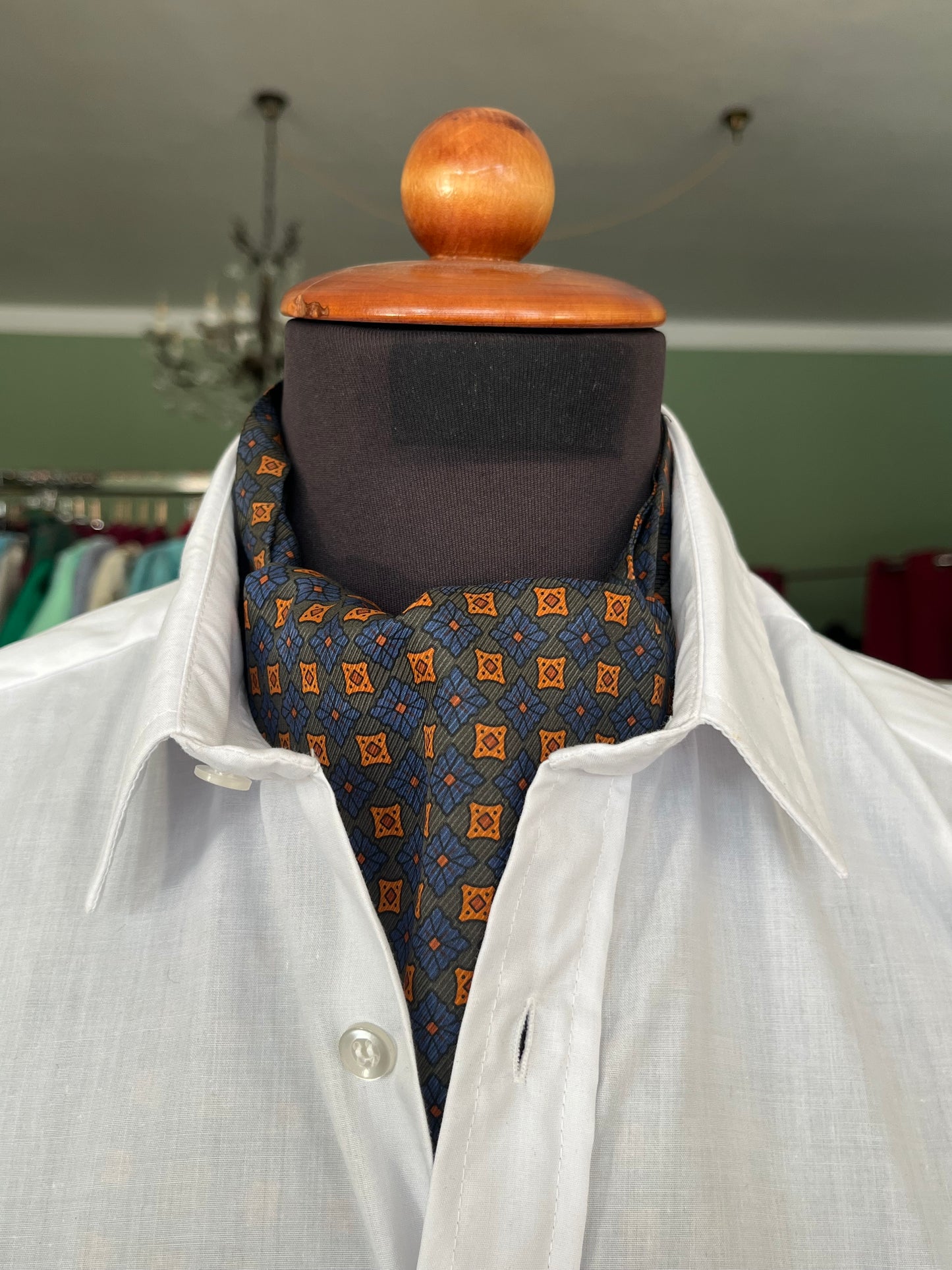 Ascot seta fantasia geometrica