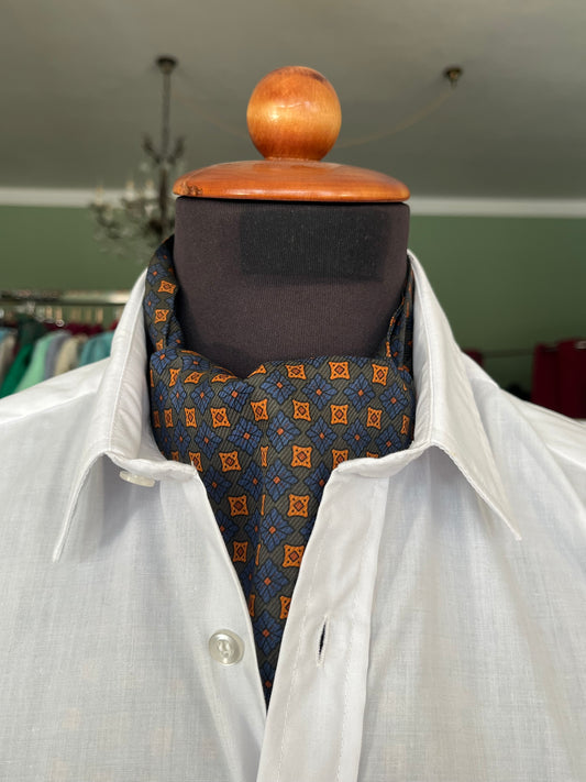 Ascot seta fantasia geometrica