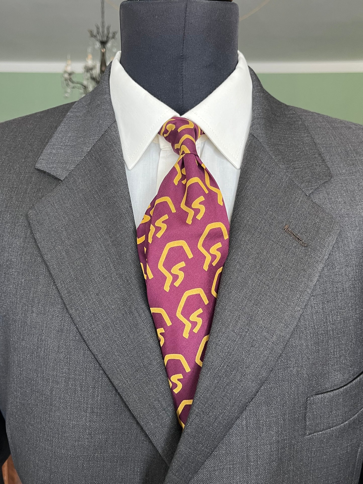 Cravatta swing anni ‘70 borgogna