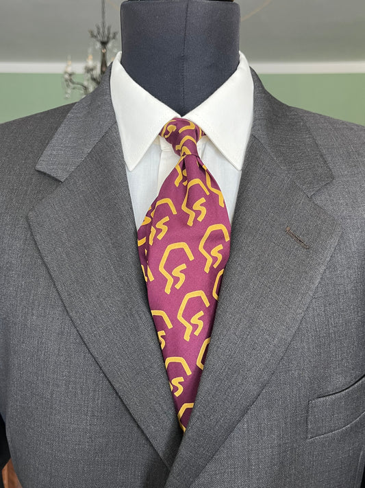 Cravatta swing anni ‘70 borgogna