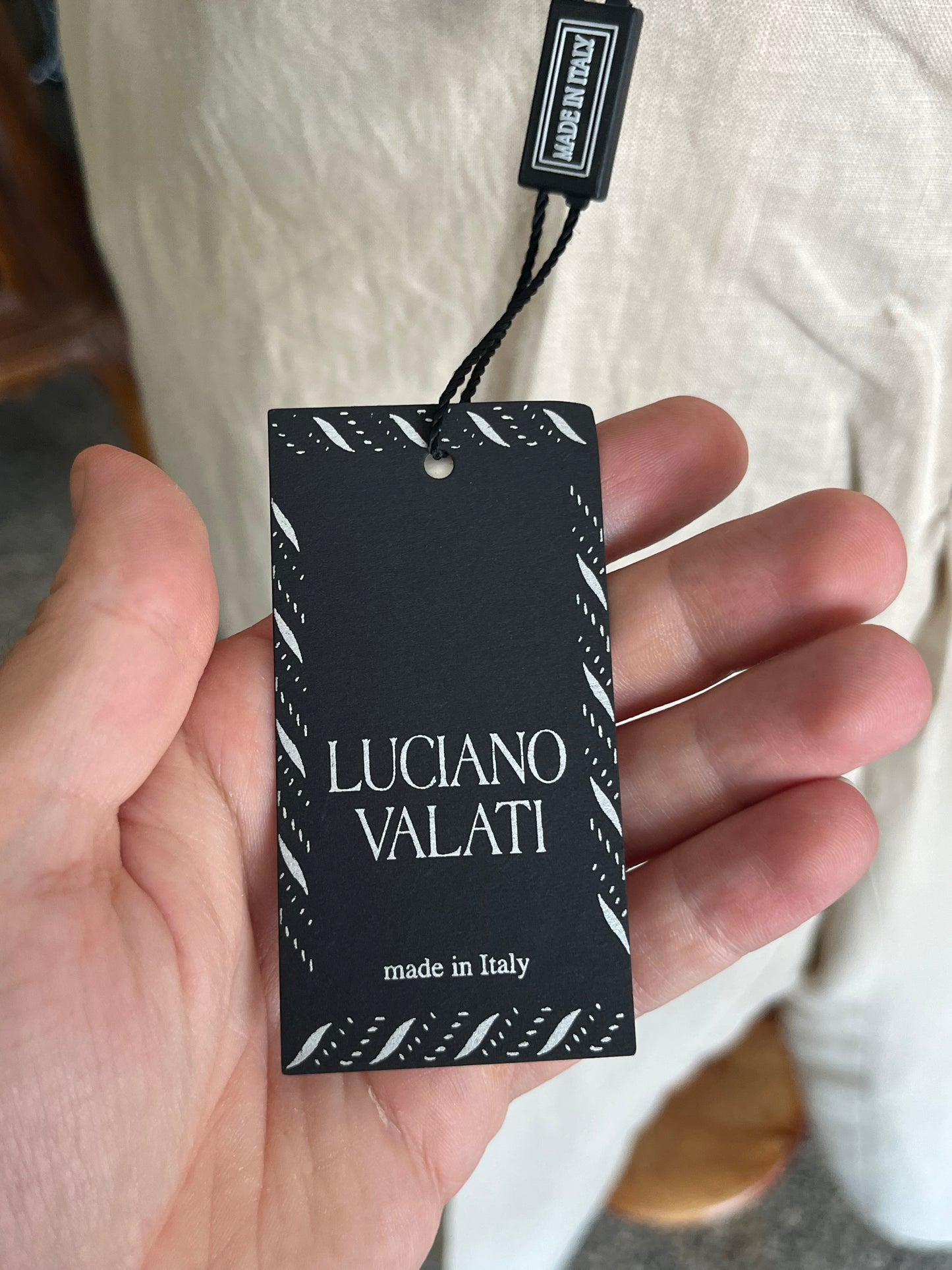Calzoni anni ‘90 lino écru NOS tg. 54