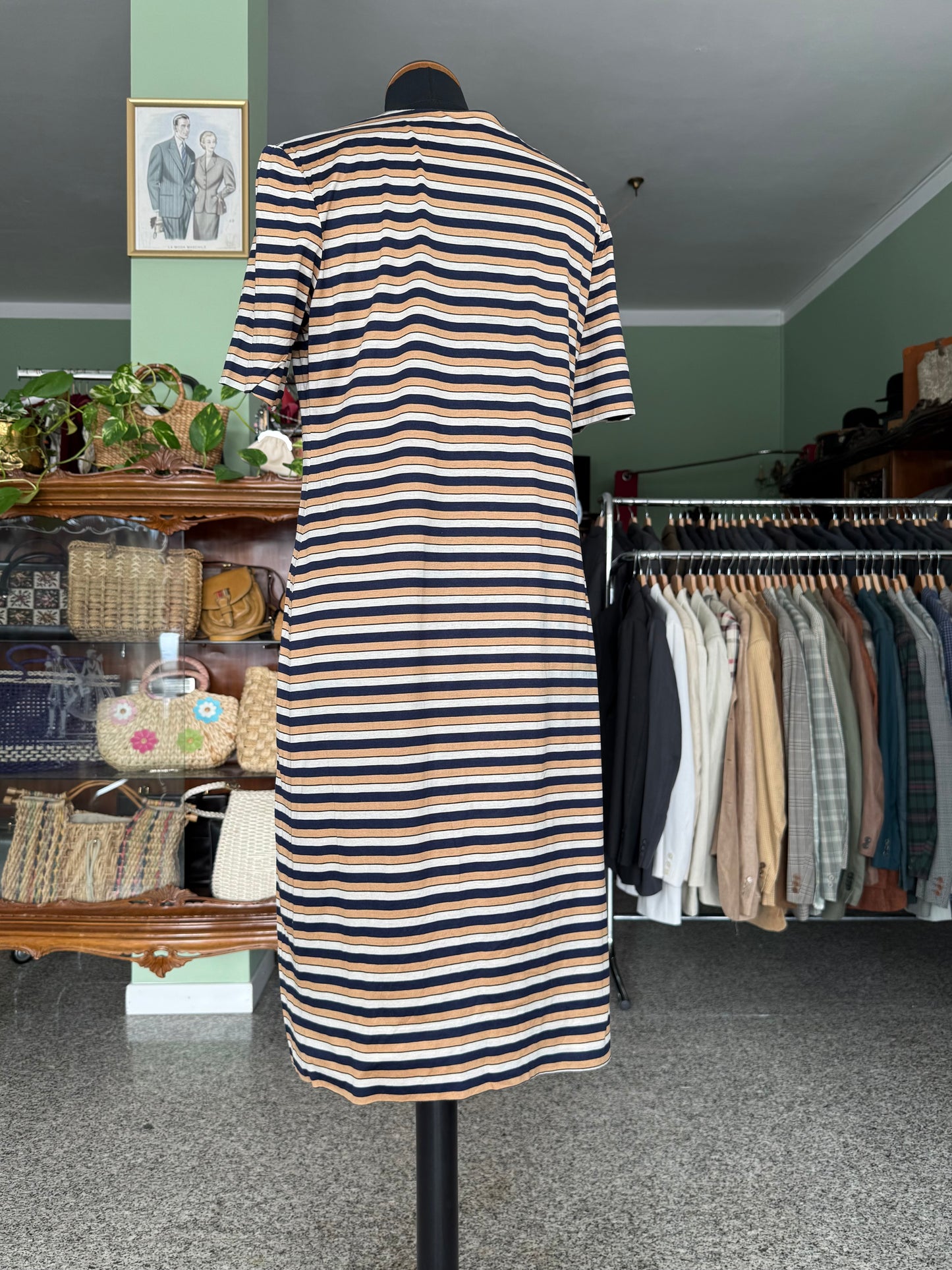 Abito a righe in maglia di cotone - TG. 40/42