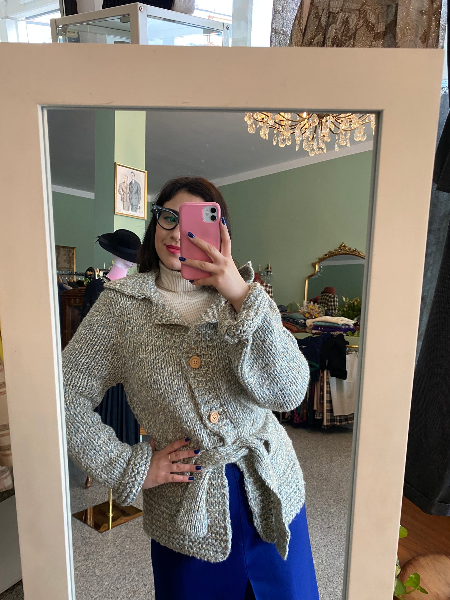 Cardigan in lana mélange - TG. 42/44