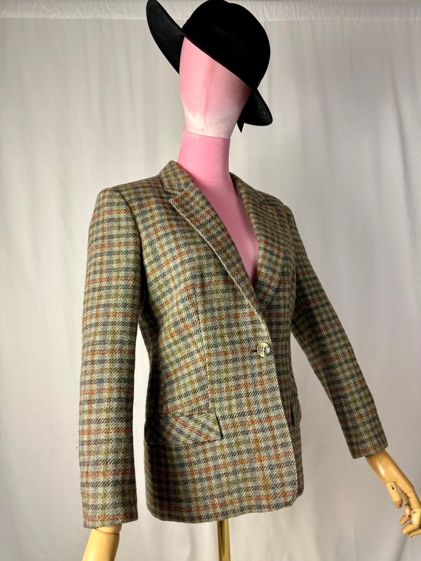 Giacca in pura lana a quadri - TG. 42