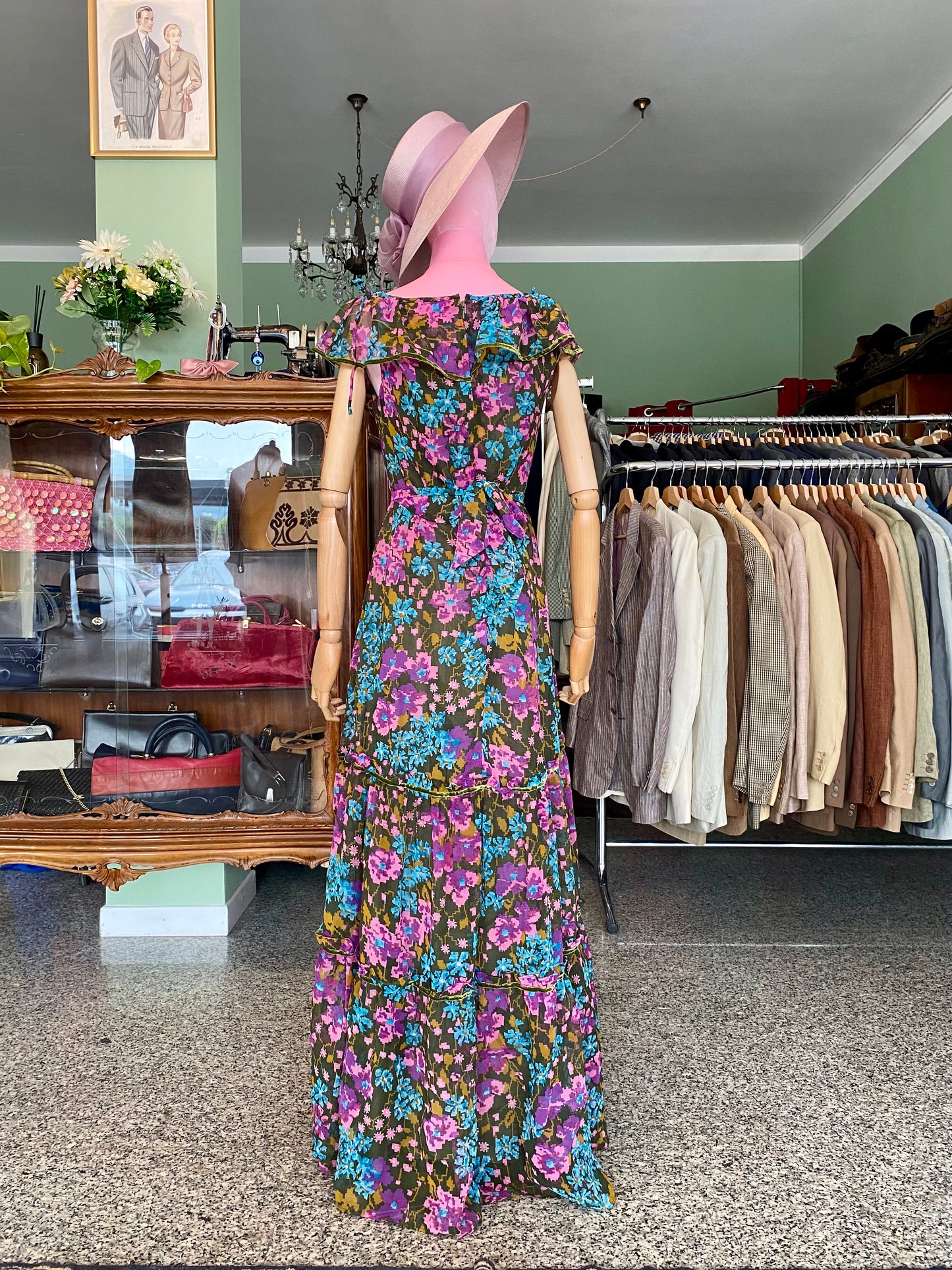 Maxi dress floreale anni ‘70 - TG. 40/42