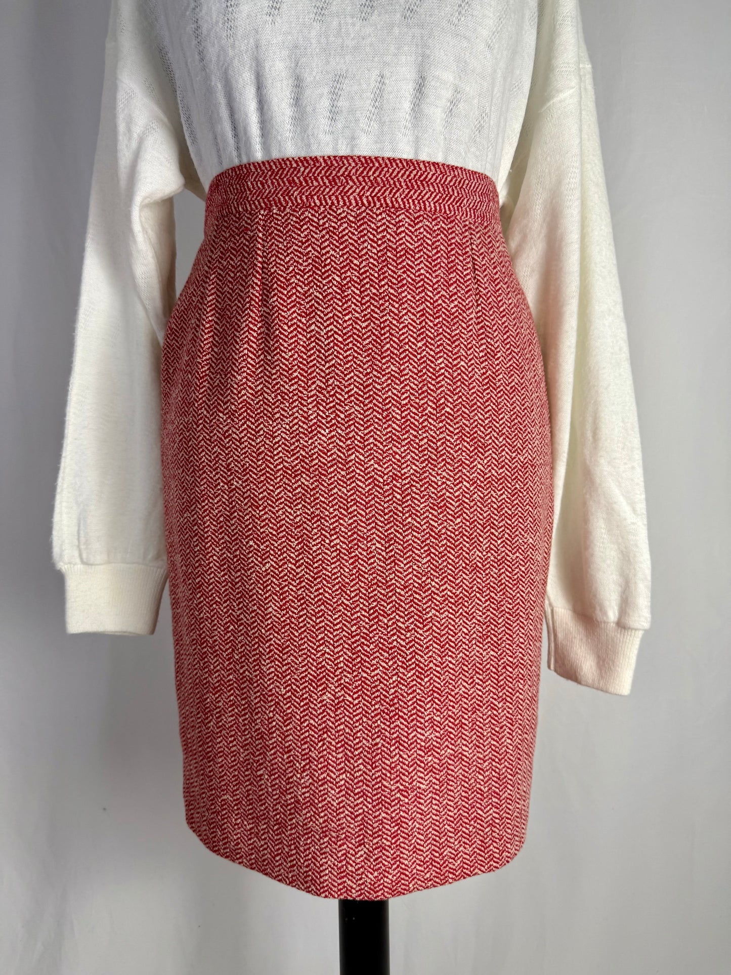 Gonna anni ‘80 lana a spina di pesce - TG. 44