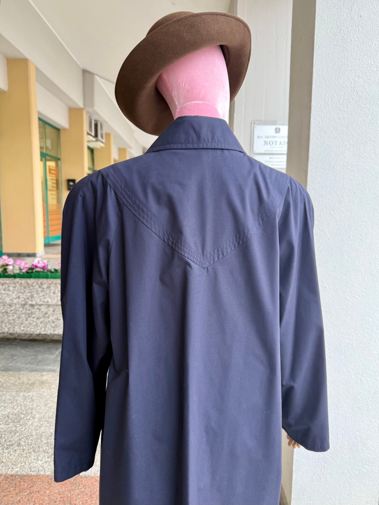 Trench anni ‘80 blu navy - TG. 50/52