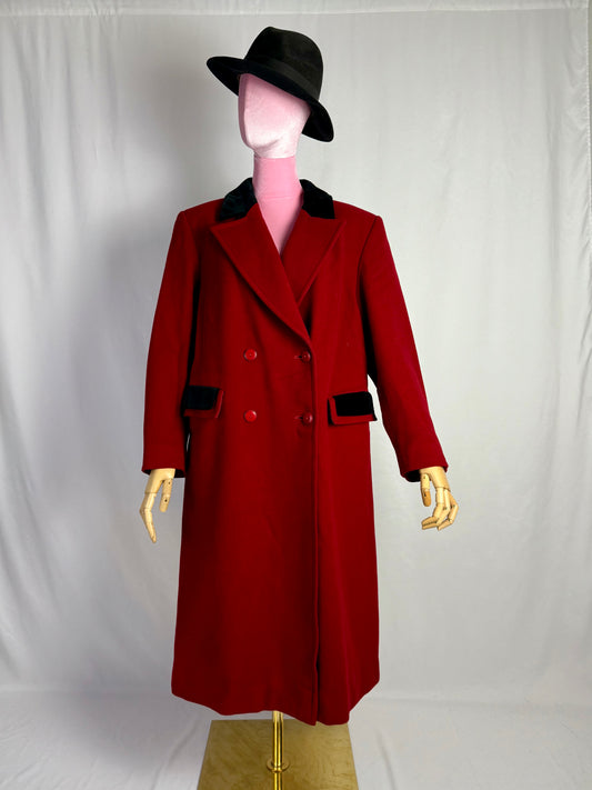 Cappotto rosso con profili neri - TG. 48/50