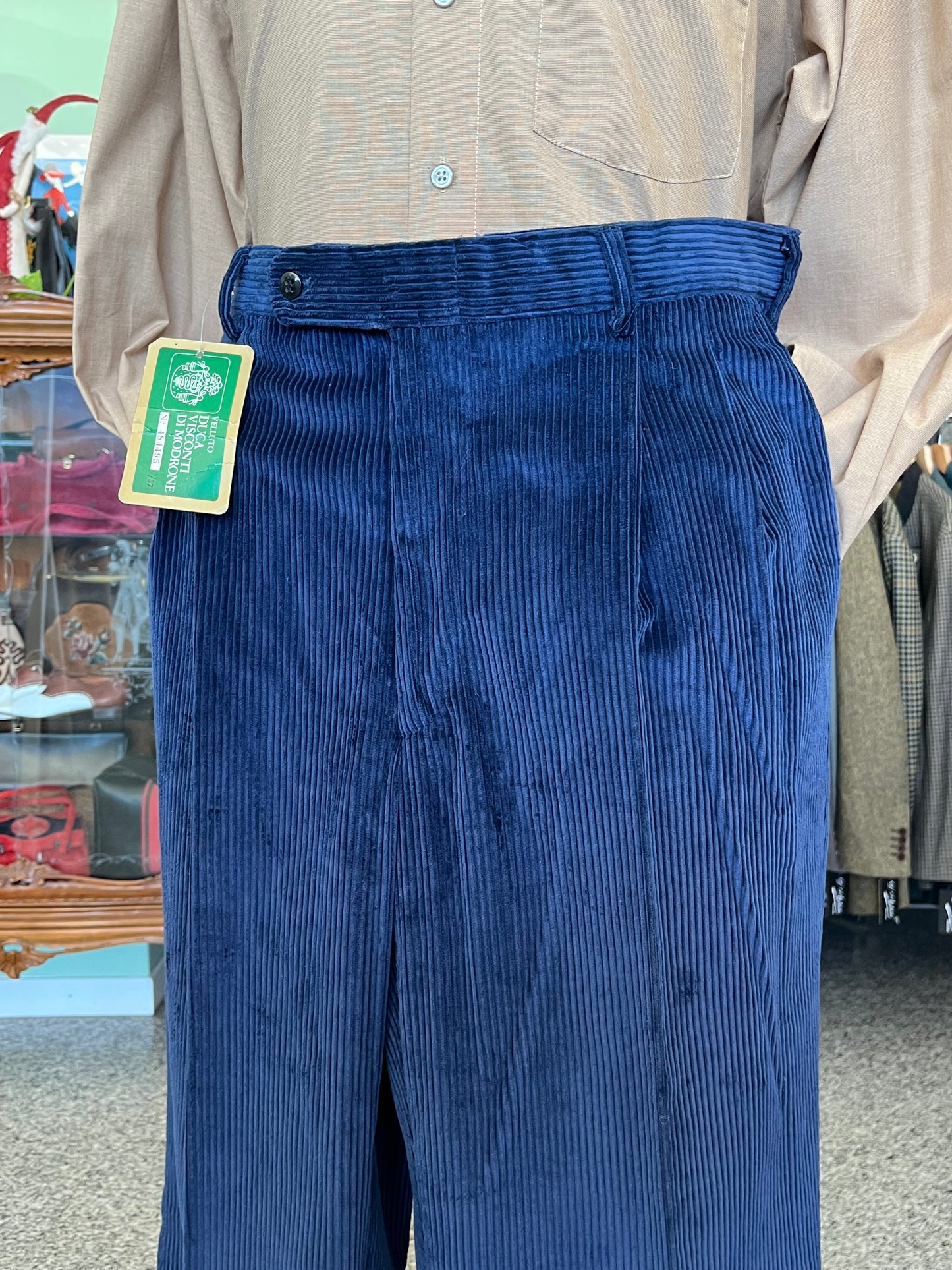 Calzoni anni ‘80 in velluto NOS tg. 56-58