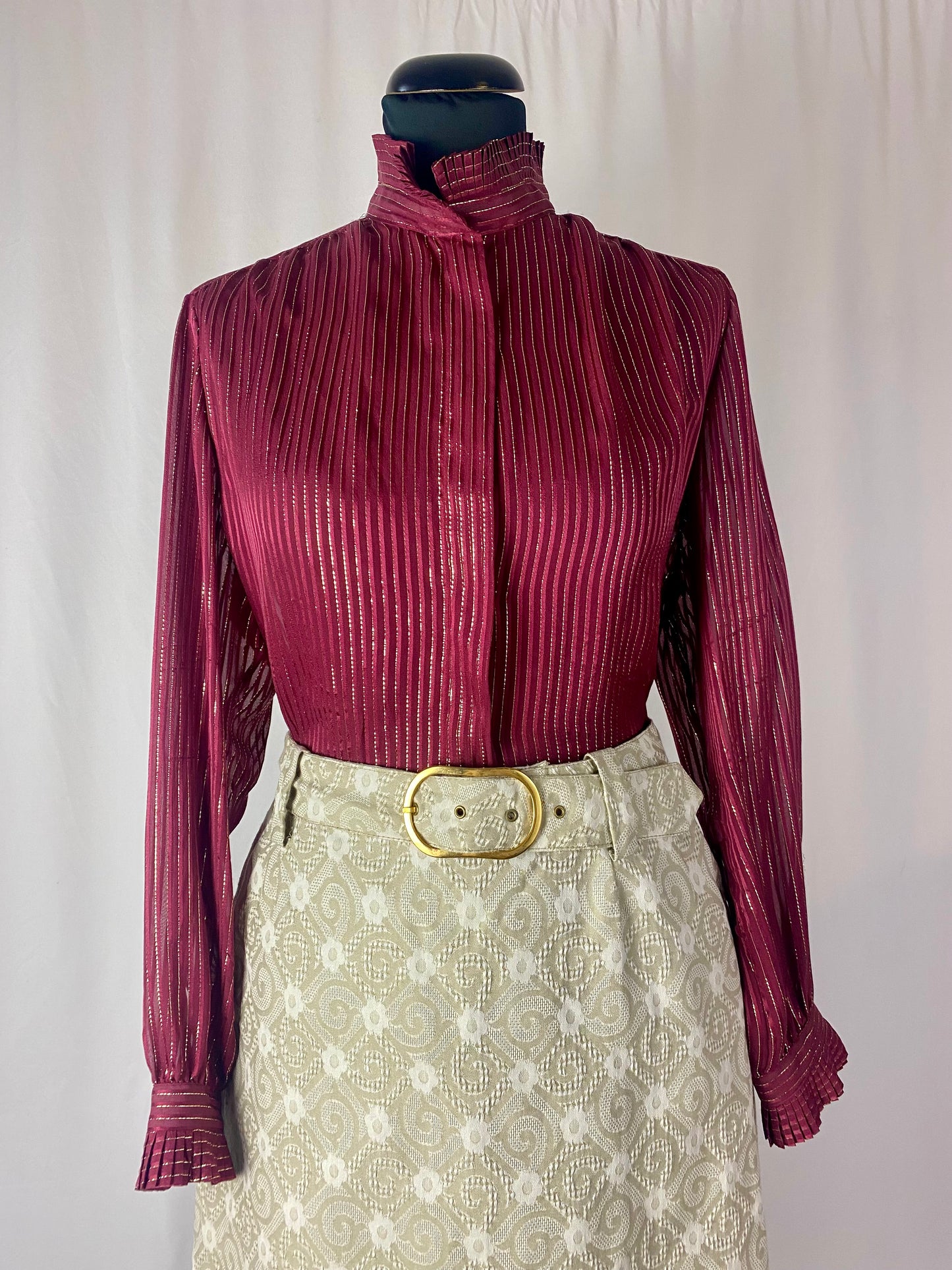 Camicia in seta bordeaux - TG. 40/42