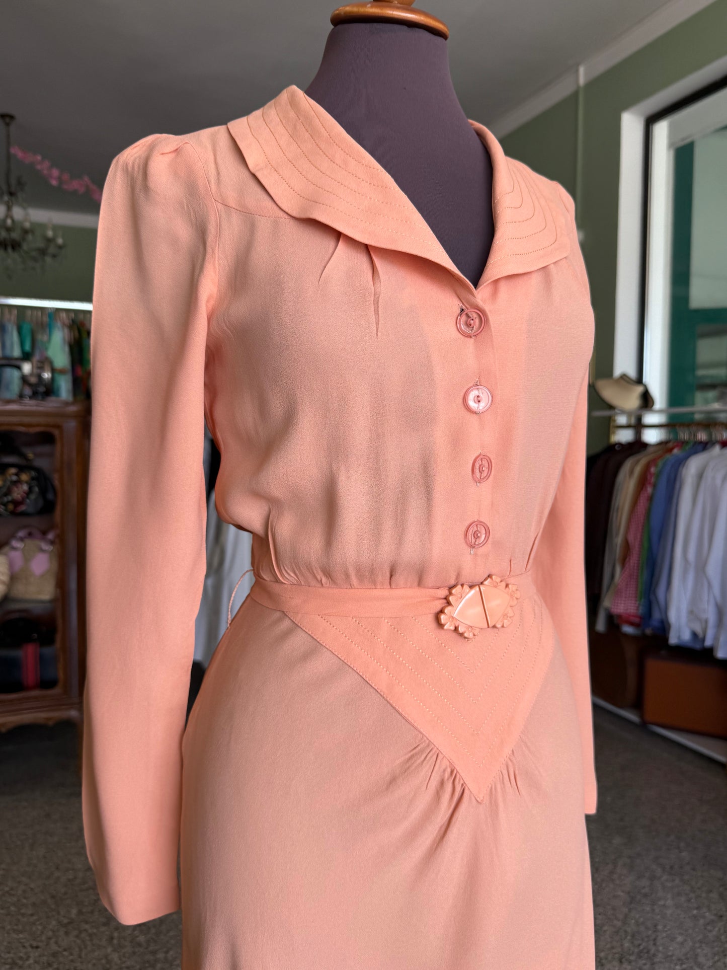 Abito rosa cipria stile anni ‘30 - TG. 38/40