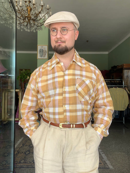 Camicia anni ‘70 cotone tg. L-XL