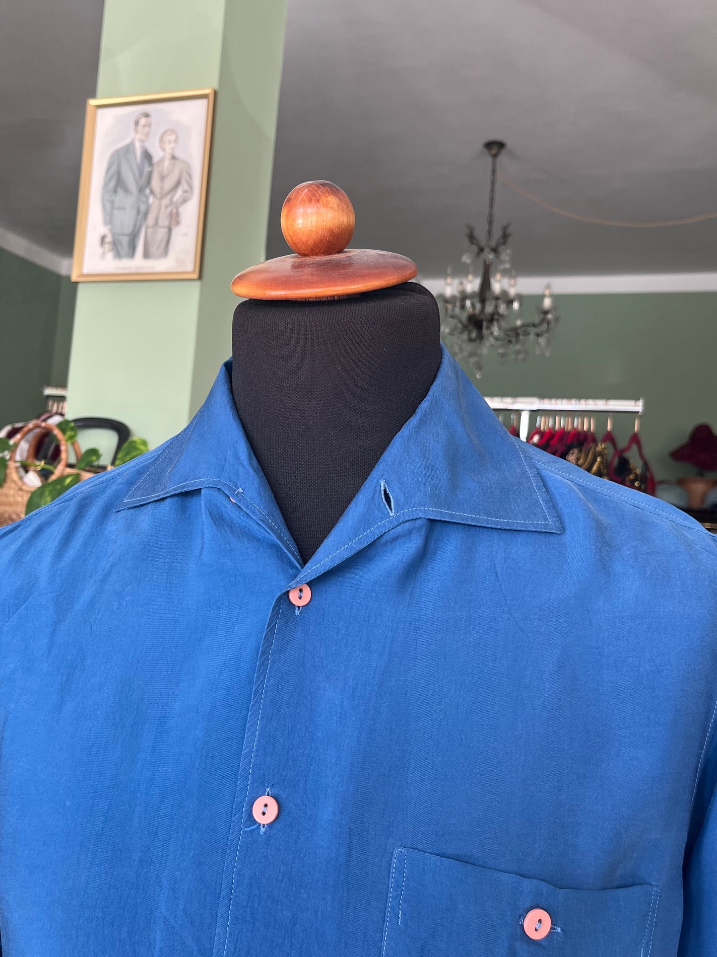 Camicia in cupro anni ‘80 tg. M-L