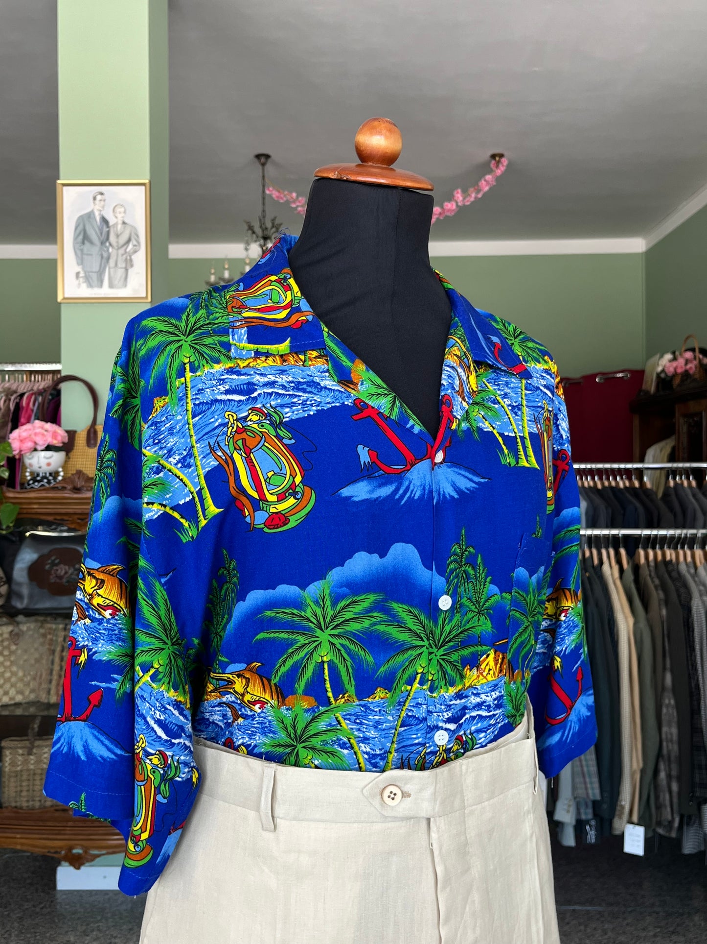 Camicia Hawaii a  maniche corte tg. L-XL