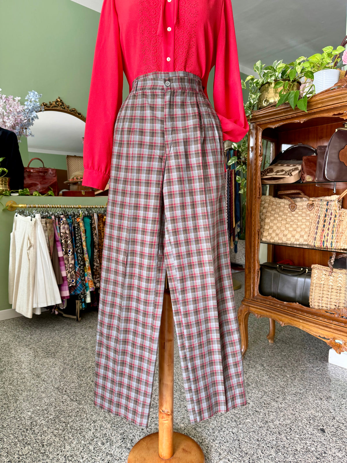 Pantaloni anni ‘70 a quadri - TG. 40